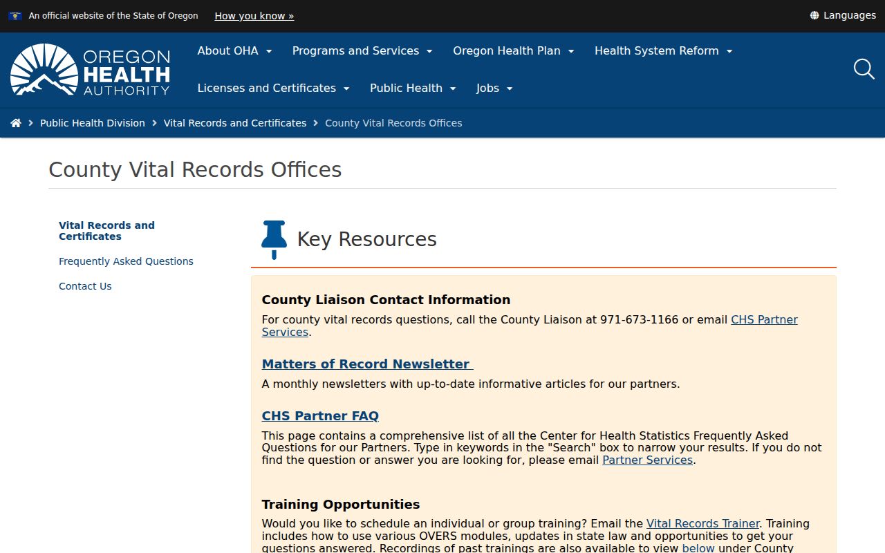 Hillsboro residents directory Oregon vital records county channels